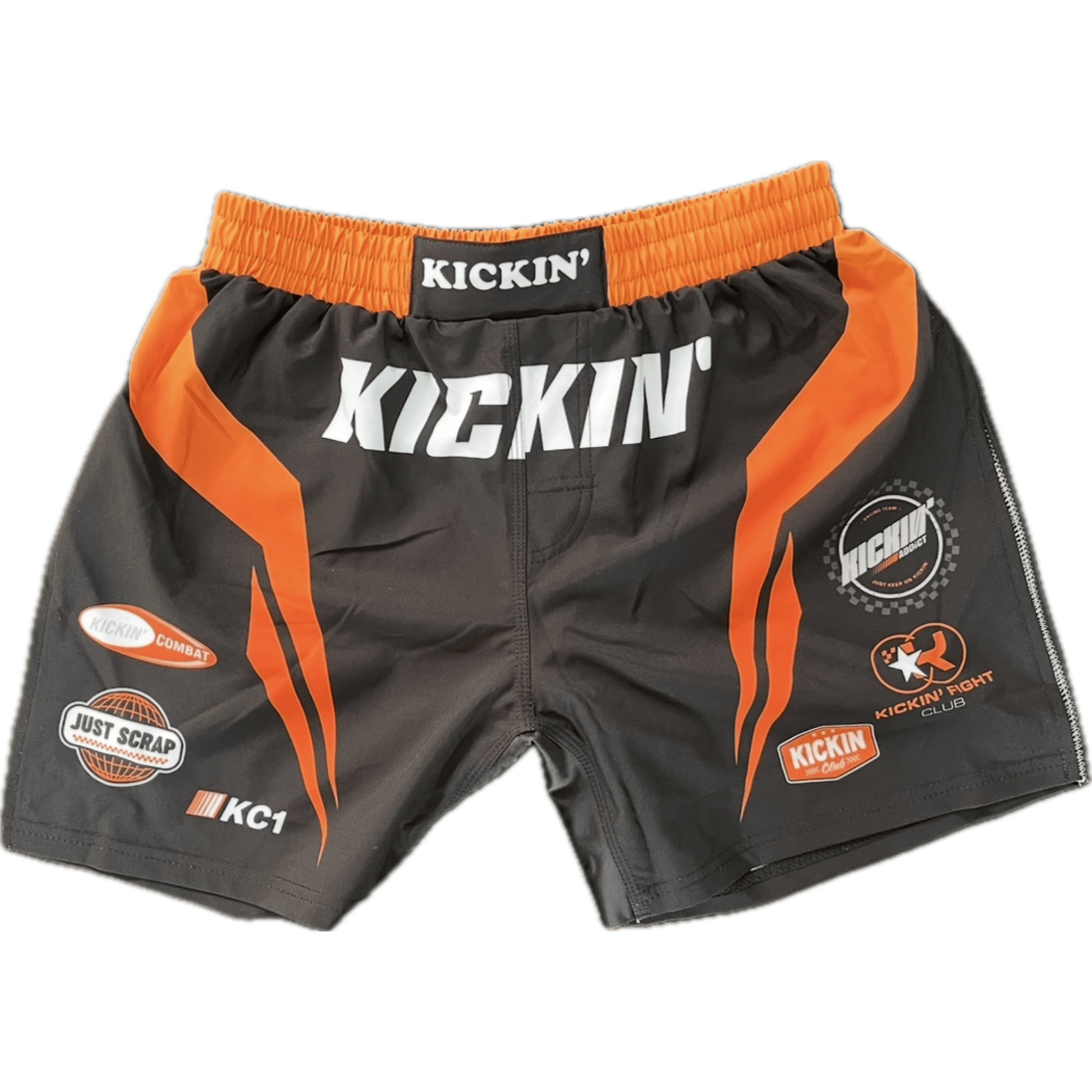 "Full Throttle Racer" High-Cut Gladiator Shorts - Orange