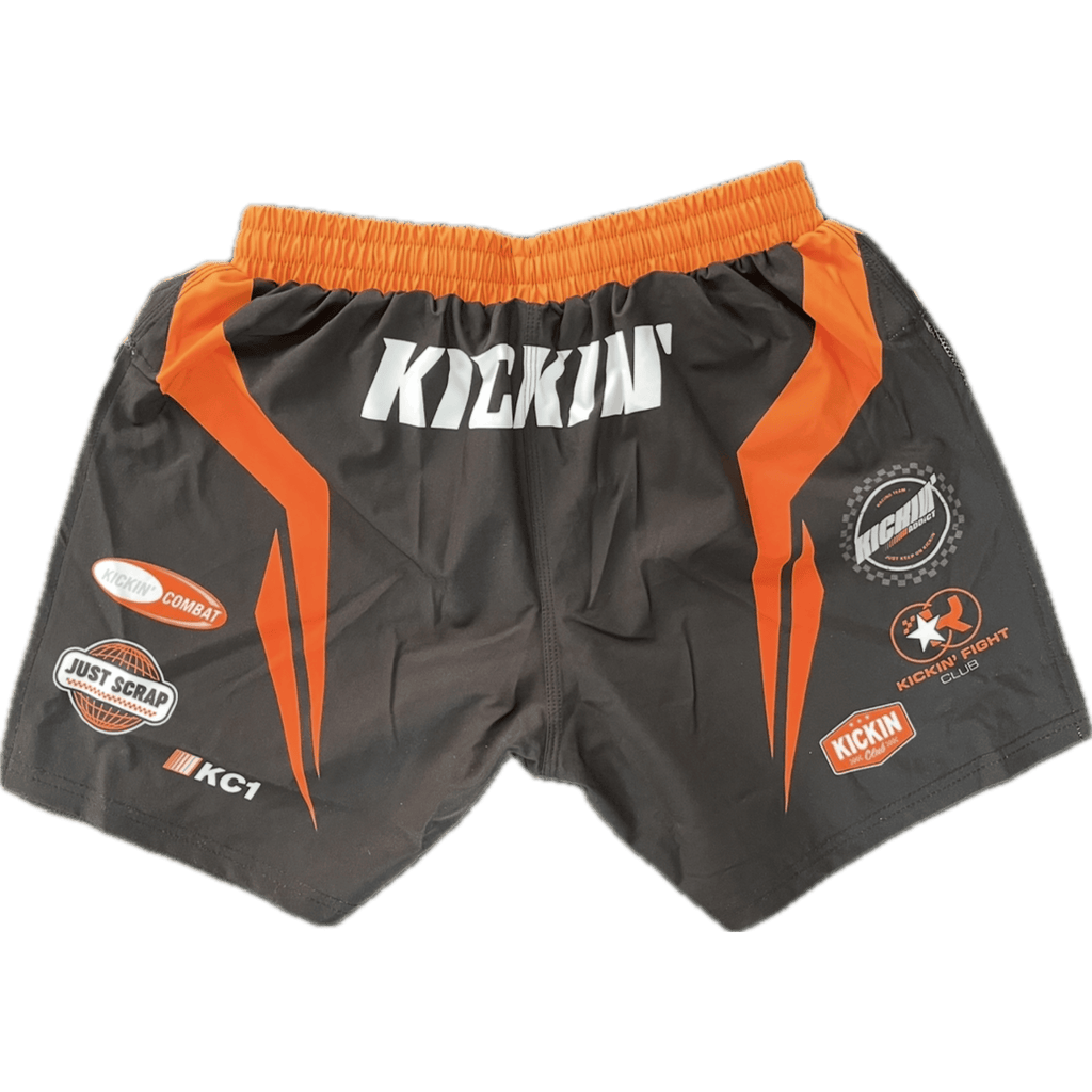 "Full Throttle Racer" High-Cut Gladiator Shorts - Orange