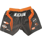 "Full Throttle Racer" High-Cut Gladiator Shorts - Orange
