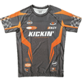 "Full Throttle Racer" Short Sleeve Training Rashguard - Orange
