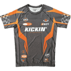 "Full Throttle Racer" Short Sleeve Training Rashguard - Orange