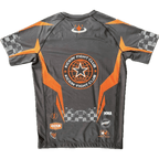 "Full Throttle Racer" Short Sleeve Training Rashguard - Orange