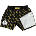 Kickin' Combat "Gold Chainz" high cut gladiator MMA fight shorts folded