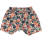 Kickin' Combat "Floral" high cut gladiator MMA fight shorts unfolded