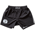 Kickin' Combat "Origins" high cut gladiator MMA fight shorts unfolded