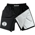 Kickin' Combat "Origins Plus" high cut gladiator MMA fight shorts with longer inseam folded