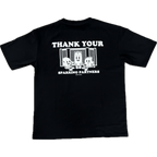 "Thank Your Sparring Partners" black tee shirt back